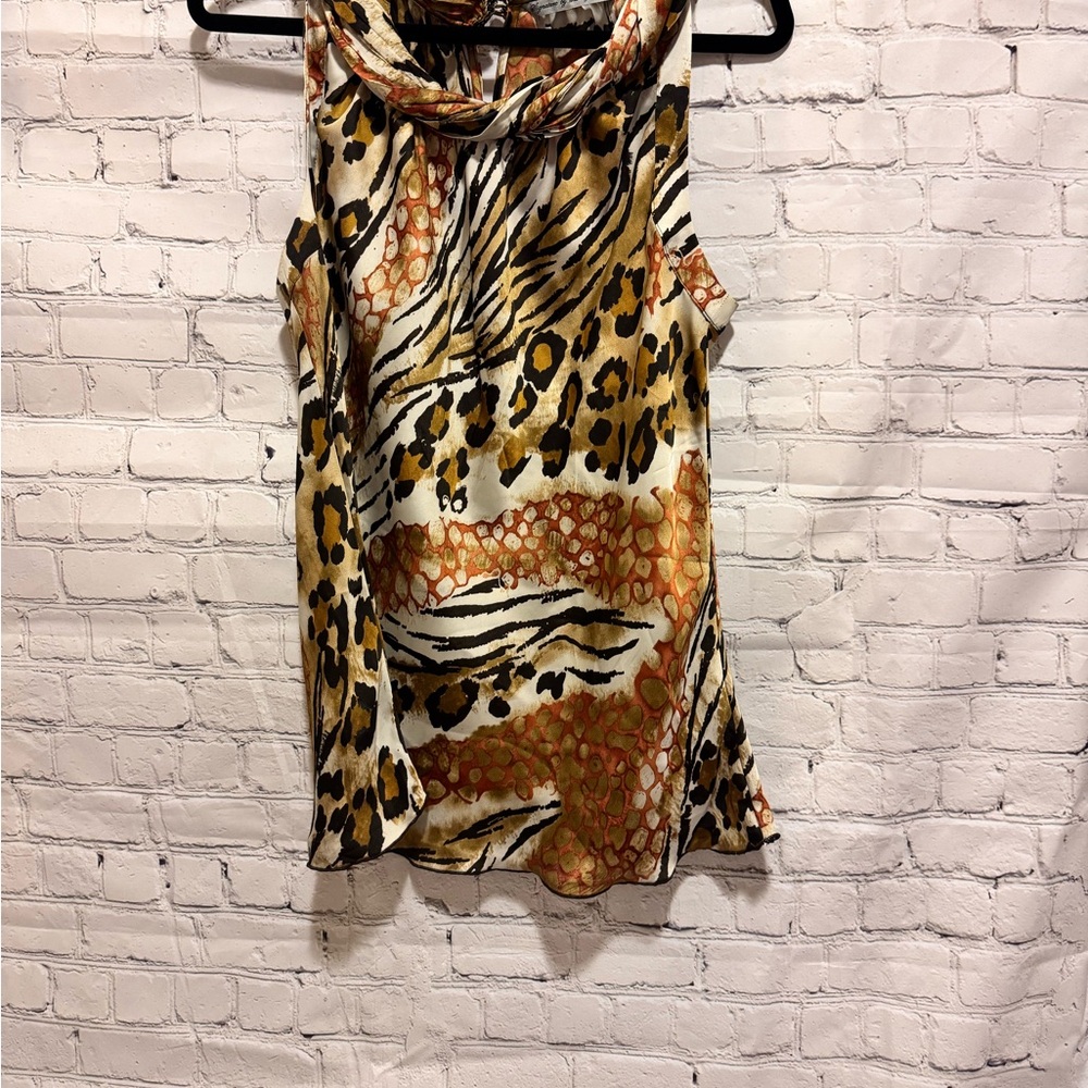 Signature by Larry Levine Animal Print Top